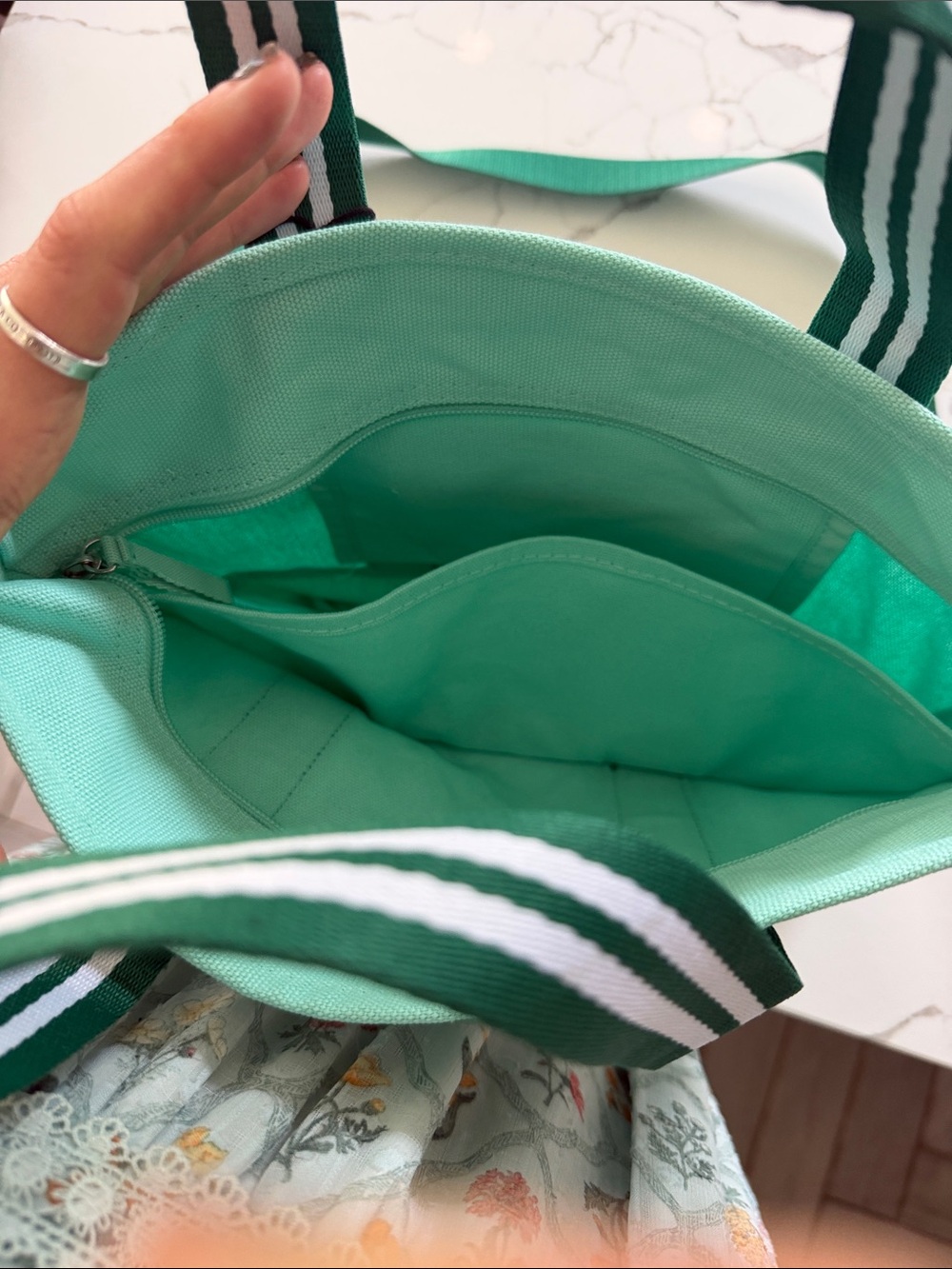 Starbucks mini canvas tote with strap nwt - Picture 4 of 4